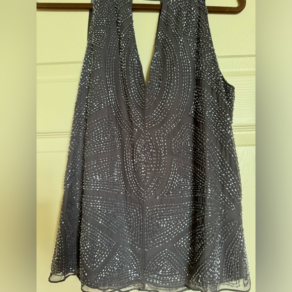 Parker - beaded & silk. Gray top. - Picture 8 of 9